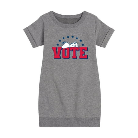

Peanuts - Vote Snoopy - Toddler & Youth Girls Fleece Dress
