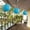 Blue, variant on Paper Lanterns, Traditional Style Decorative Lights for Indoor and Outdoor Use, Easy to Hang with Soft Glow and Foldable for Storage