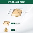 thumbnail image 2 of Uxcell 24 Pcs Square Spike Studs Rivets 15mm Metal Leather Rivets, Gold, 2 of 6