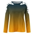 thumbnail image 3 of KBODIU Women's Classic Soild Print Pullover Tunic Tops Oversized Casual Basic Long Sleeves Lace Patchwork T-Shirts Round Neck Loose Fit Blouses Sweatshirts Plus Size, 3 of 5