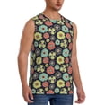 thumbnail image 2 of Fotbe Men's Daisies Flowers Print Men's Sleeveless Muscle Tank Tops Casual T-Shirts for Gym Workout Beach-Medium, 2 of 8