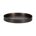 thumbnail image 5 of Kate and Laurel Samana Modern Round Metal Tray, 17 Inch Diameter, Bronze, Polished Decorative Circle Tray with Hammered Surface for Use as Ottoman Tray or Serving Tray, 5 of 9