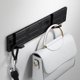 thumbnail image 5 of Gancho montado en la pared, MAGT 5 ganchos Aluminio negro Durable Hogar Baño Plegable Almacenamiento de ropa Estante colgante(Negro), 5 of 5