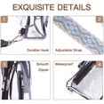 thumbnail image 3 of Bolso bandolera transparente aprobado por el estadio para mujer con correa de hombro ancha, bolso bandolera transparente de PVC, bolso de pecho pequeño con correa ajustable, 3 of 6
