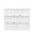 thumbnail image 4 of White Bookshelf, 3-Tier Open Shelf Bookcase, 10 Cube Wooden Storage Organizer, Freestanding Bookshelf Cube Shelf for Bedroom, Living Room, Office, 4 of 9