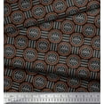 thumbnail image 2 of Soimoi Black Velvet Fabric Arrow & Triangle Geometric Printed Craft Fabric by the Yard 58 Inch Wide, 2 of 3