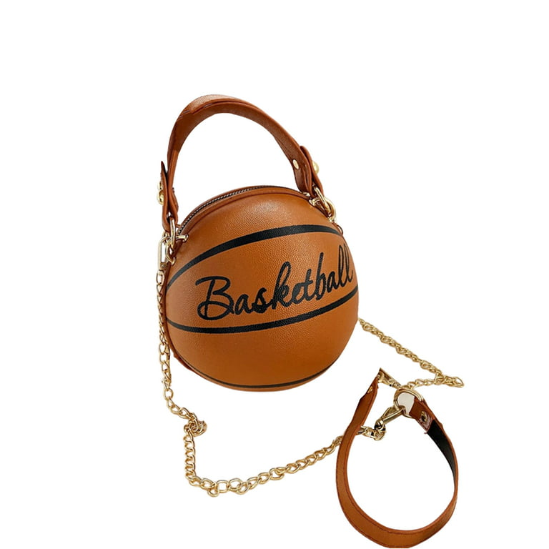 Basketball Shaped Round Shoulder Bag Handbag, Women Ball Shape