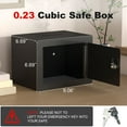 thumbnail image 3 of CQSXDA Small Secure Safe With Key And Password 0.23 Cubic Feet Portable Money Safe Ideal For Storing Documents And Valuables, 3 of 3