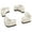 Single layer-White milk, variant on Pack of 4 Appliance Support Feet Stabilizer Mat for Washing Machine and Fridge to Stop Skidding and Protect Floors