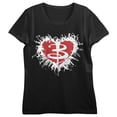 thumbnail image 5 of Buffy The Vampire Slayer Distressed Heart Crew Neck Short Sleeve Women's Black T-shirt-XL, 5 of 7