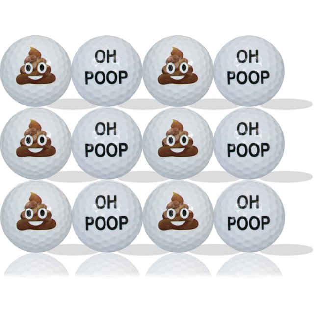 OH POOP Golf Balls 12 Pack