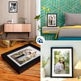 thumbnail image 5 of Set de 5 Portarretratos Bluelander, Marcos para Fotos, Montables en la Pared, Negro, 5 of 5
