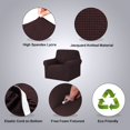 thumbnail image 2 of H.VERSAILTEX 1-Piece Jacquard Spandex Armchair Stretch Slipcover, Brown, 2 of 7