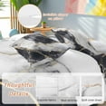 thumbnail image 2 of Black Marble Bedding Duvet Cover Set King Size 4 Pieces Gold Line Modern Abstract Minimalist Art Bedding Set with Zipper Closure, 1 Comforter Cover 92x106 Inches 1 Flat Sheet & 2 Pillow Cases, 2 of 7