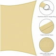 thumbnail image 3 of Effortless Installation, Multipurpose Sunshade Sail, 4x4 M Sand Shade Cloth With Stainless Steel Triangle Rings, Durable Shade For Patio Garden Backyard (With 4 Ropes), 3 of 4