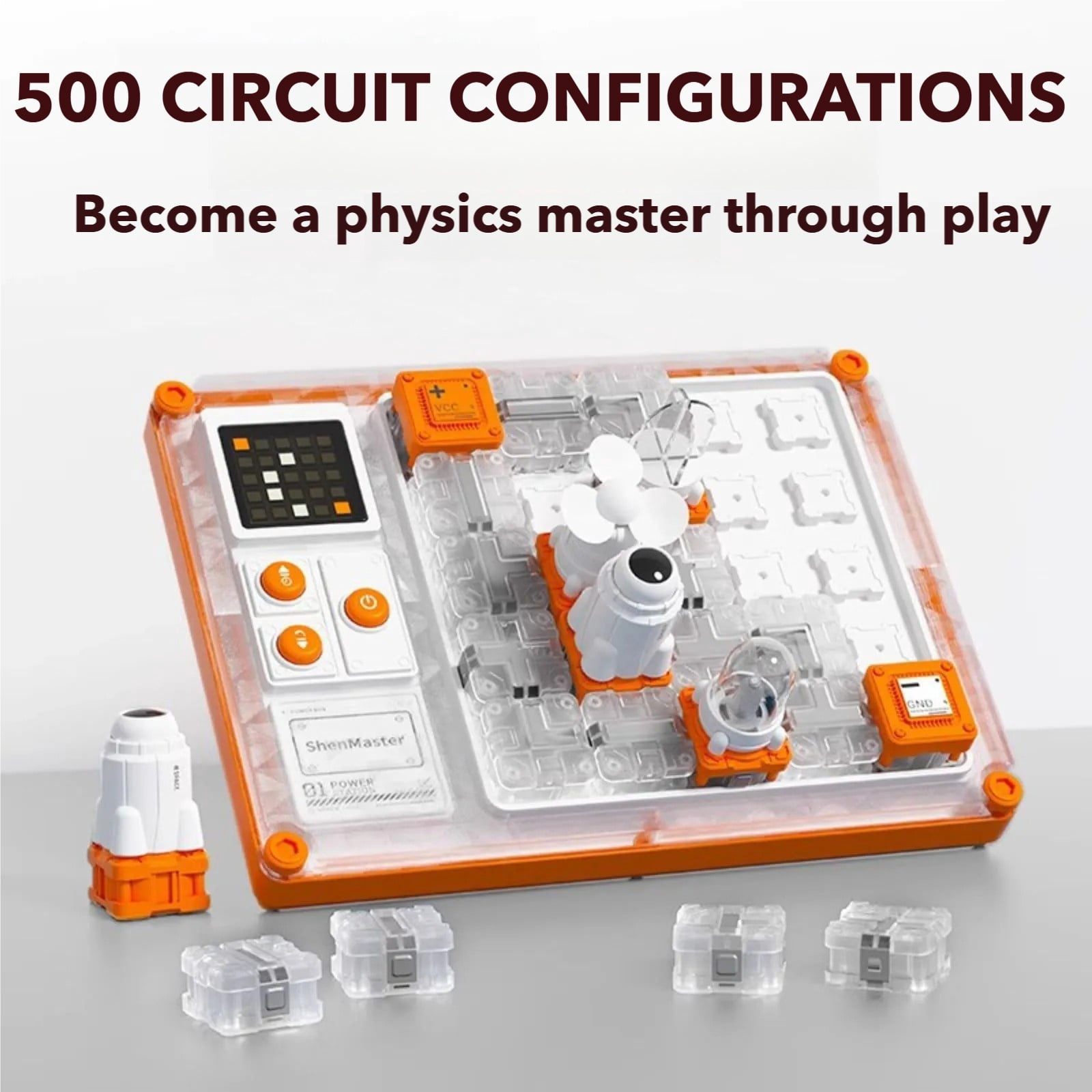 Thoson Spark, Thoson Kids Circuit Board - 500+ Challenges, Light & Sound Interactive Maze, Modular Building Learning Game