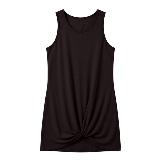 QHFBli Cache-Maillot pour Filles Protection UV Sans Manches Cache-Maillot Robe de Plage Été Noir 7-8 Ans