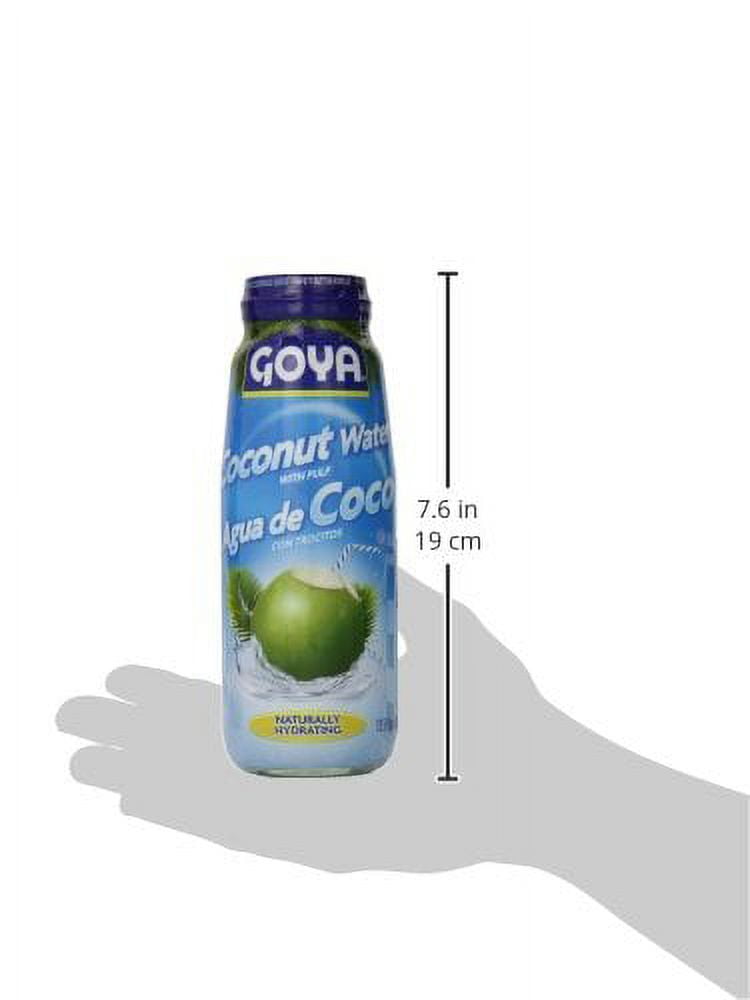 GOYA Coconut Water with Pulp, 13.5 fl oz Bottle, Tropical Beverage