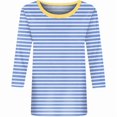 thumbnail image 3 of 3/4 T Shirts for Womens Crew Neck T-Shirts Loose Fit Pullover Dressy Basics Tunic Tops Solid Color Casual Loose Business Work Fall Tees Blouses, 3 of 5