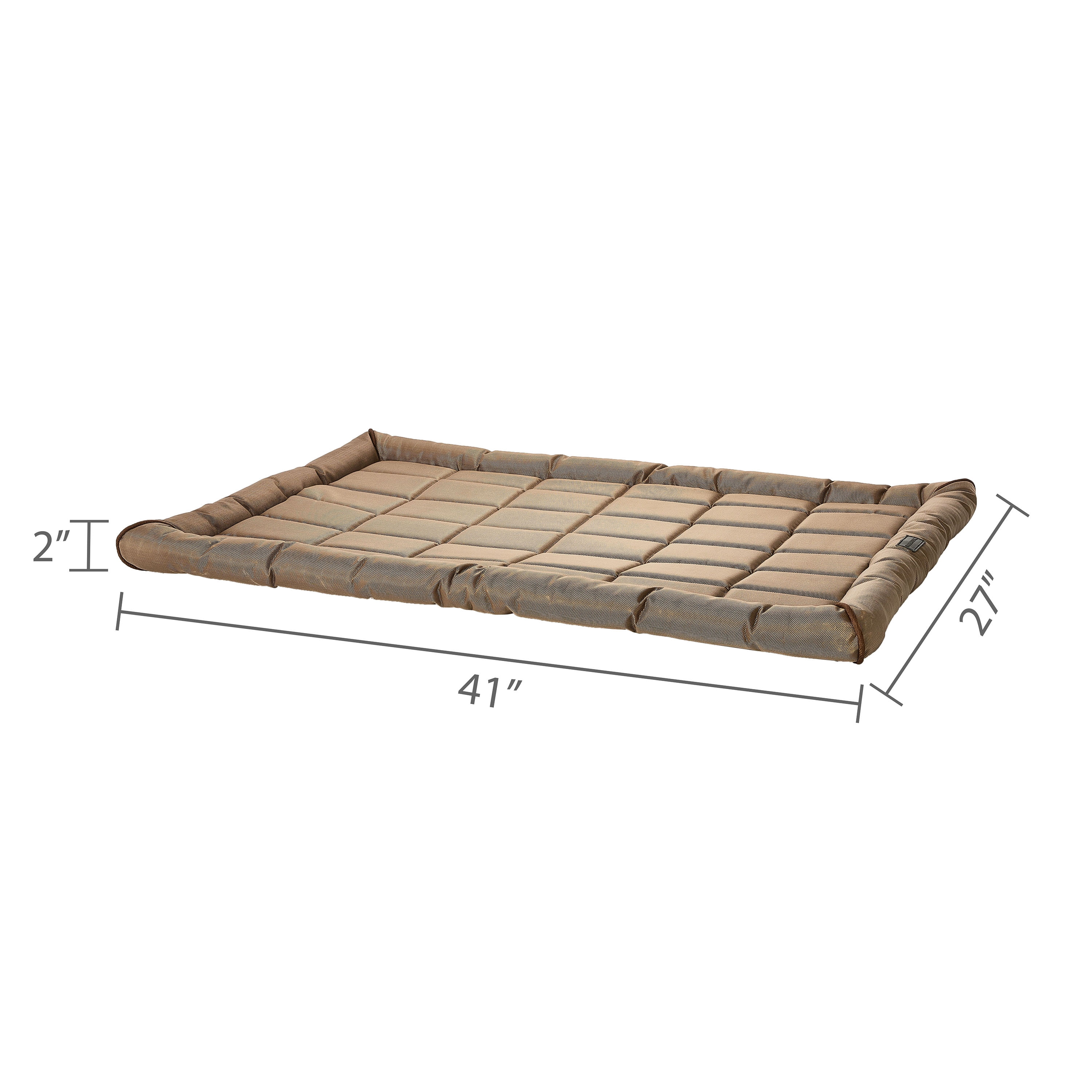 Vibrant Life Durable and Water Resistant Crate Pad, Brown, Extra Large, 27" x 41"
