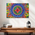 thumbnail image 2 of Elephant Stock Mardi Gras Mandala Wall Art - Horizontal Canvas Wall Art - Living Room Wall Decor - Decor Elements Canvas - Green And Blue Decor By Hello Angel - 24" x 16", 2 of 8