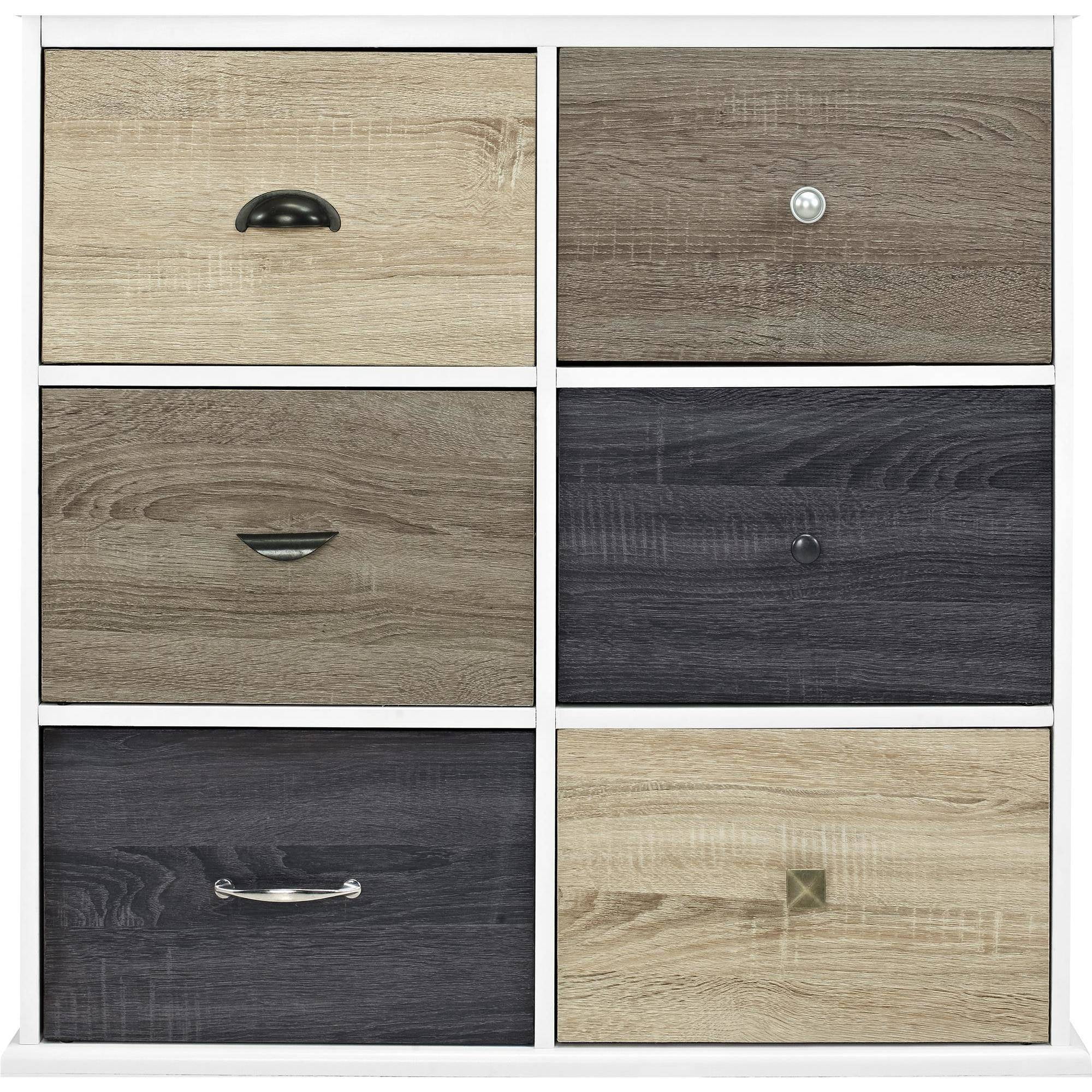 Mercer 6 Door Storage Cabinet With Multicolored Door Fronts White Walmart Com Walmart Com