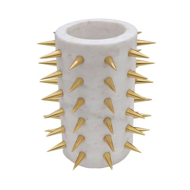 R16 Home Meubles AO-13GG Vase à Goujons Gris Euclide