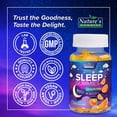 thumbnail image 4 of Sleep Gummies Supplement 6mg - Sugar Free Melatonin Gummy for Adults, Natural Zero Sugar Sleeping Gummy for Adults, Kids, Orange Flavored, Vegan, Extra Strength Sleep Vitamin Support - 60 Gummies, 4 of 9