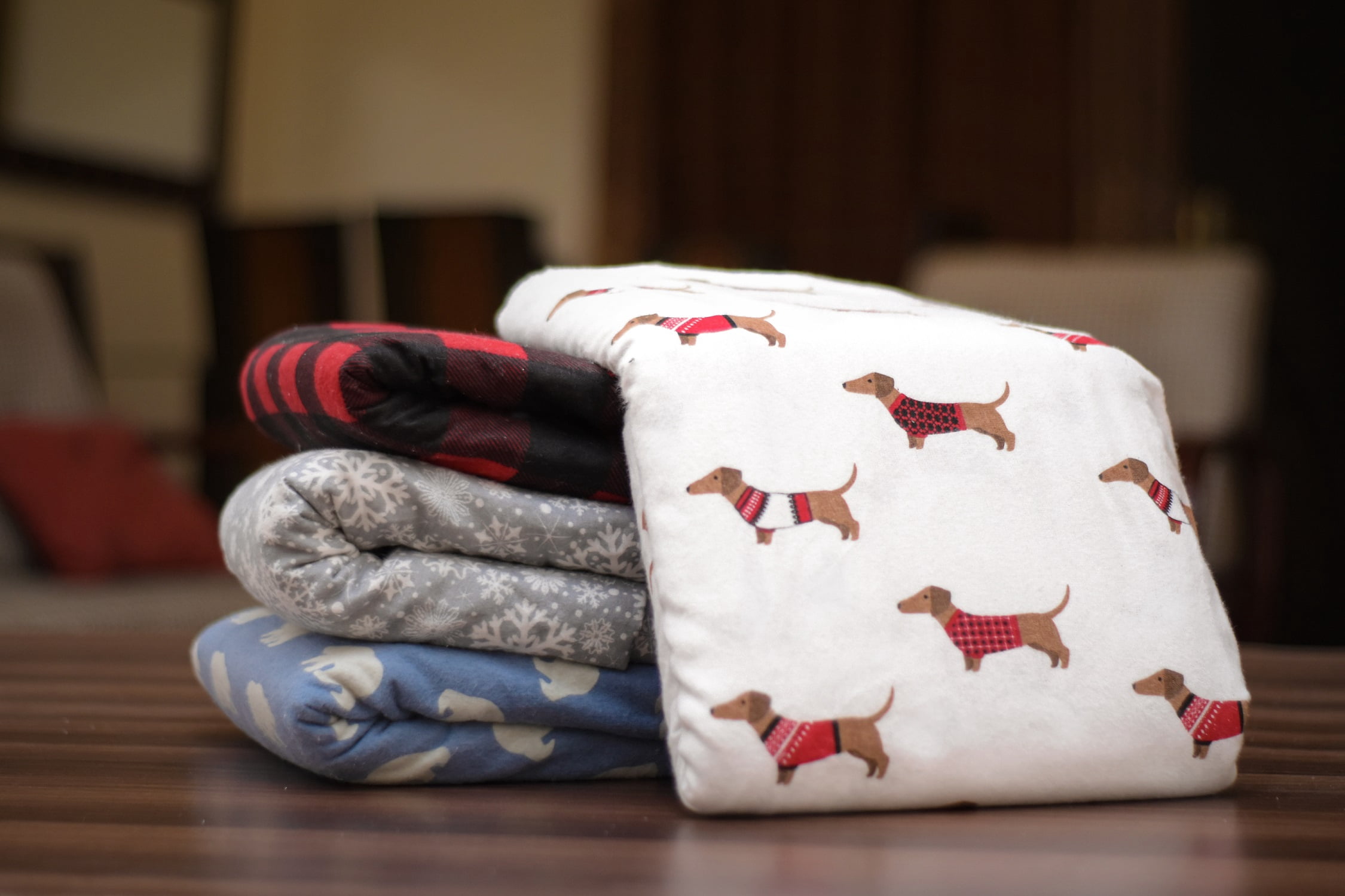 Dearfoams 100% Cotton Flannel Super Soft Sheet Sets, Dachsmund, Twin