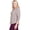 Plum multi, variant on Alfred Dunner Womens Petite Textured Shimmer Space Dye Top With Necklace