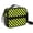 Yellow and Black, variant on Pink and White Wavy Checkered Pattern Insulated Lunch Bag with Shoulder Strap and Bottle Holder,Bento School Lunch Bag Box,11x9.5x3.5 Inches