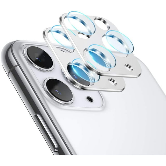 BAMAIA Protecteur d'Objectif de Caméra pour iPhone 12, Anneau de Protection en Alliage d'Aluminium - Noir, 2 Pcs