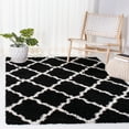 thumbnail image 2 of SAFAVIEH Dallas Logan Geometric Shag Area Rug, Black/Ivory, 3' x 5', 2 of 8