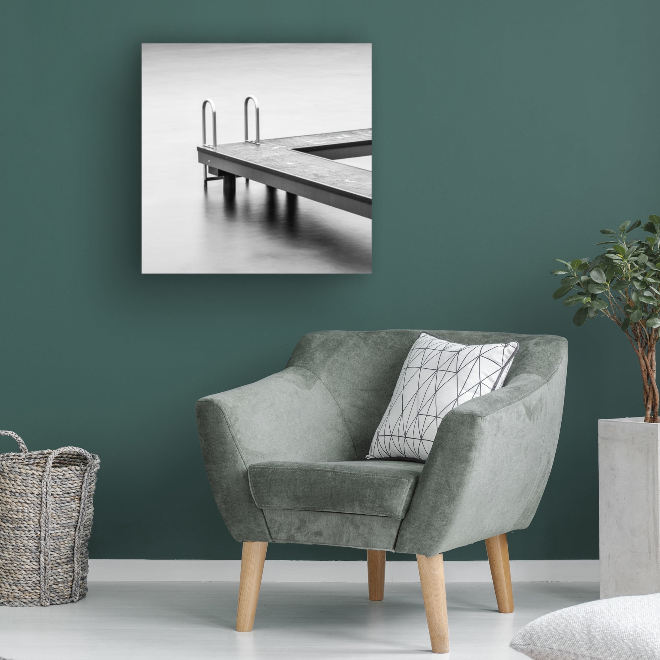 Trademark Fine Art Fred Louwen A jetty in a lake Canvas Wall Art