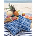 thumbnail image 3 of Pack of 2 Outdoor Pillow Covers, Vintage Geometric American Tribal Pattern Blue Texture Waterproof Square Throw Pillowcase Cushion Decorative Pillow Covers for Couch Patio Tent, 24x24 in, 3 of 6
