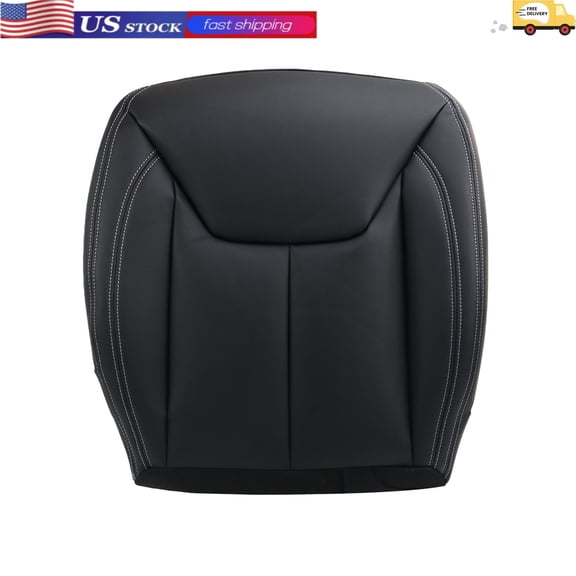 HUONA Driver Side Bottom Seat Cover Leather Seat Cover Replacement for Jeep Wrangler Rubicon 2013-2017 Z2.XKMMZY01.H