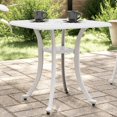 thumbnail image 1 of vidaXL Garden Table White 53x53x53 cm Cast Aluminium, 1 of 5