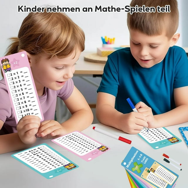 Arithmetic Learning Cards for Kids' Educational Programs Focused on Addition Subtraction Multiplication and Division Skills Development