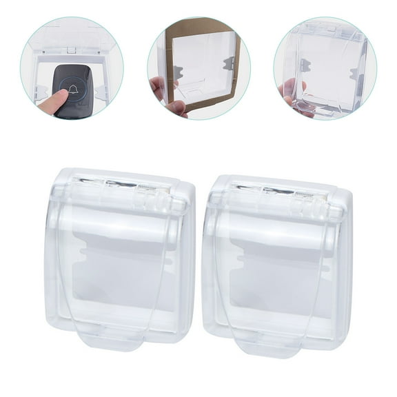 ROSENICE 2Pcs Transparent Doorbell Cover for Apartments 12.7x10.5in