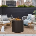 thumbnail image 3 of Real Flame Aegean 24" Round Steel Propane Fire Pit Table in Dark Bronze, 3 of 11