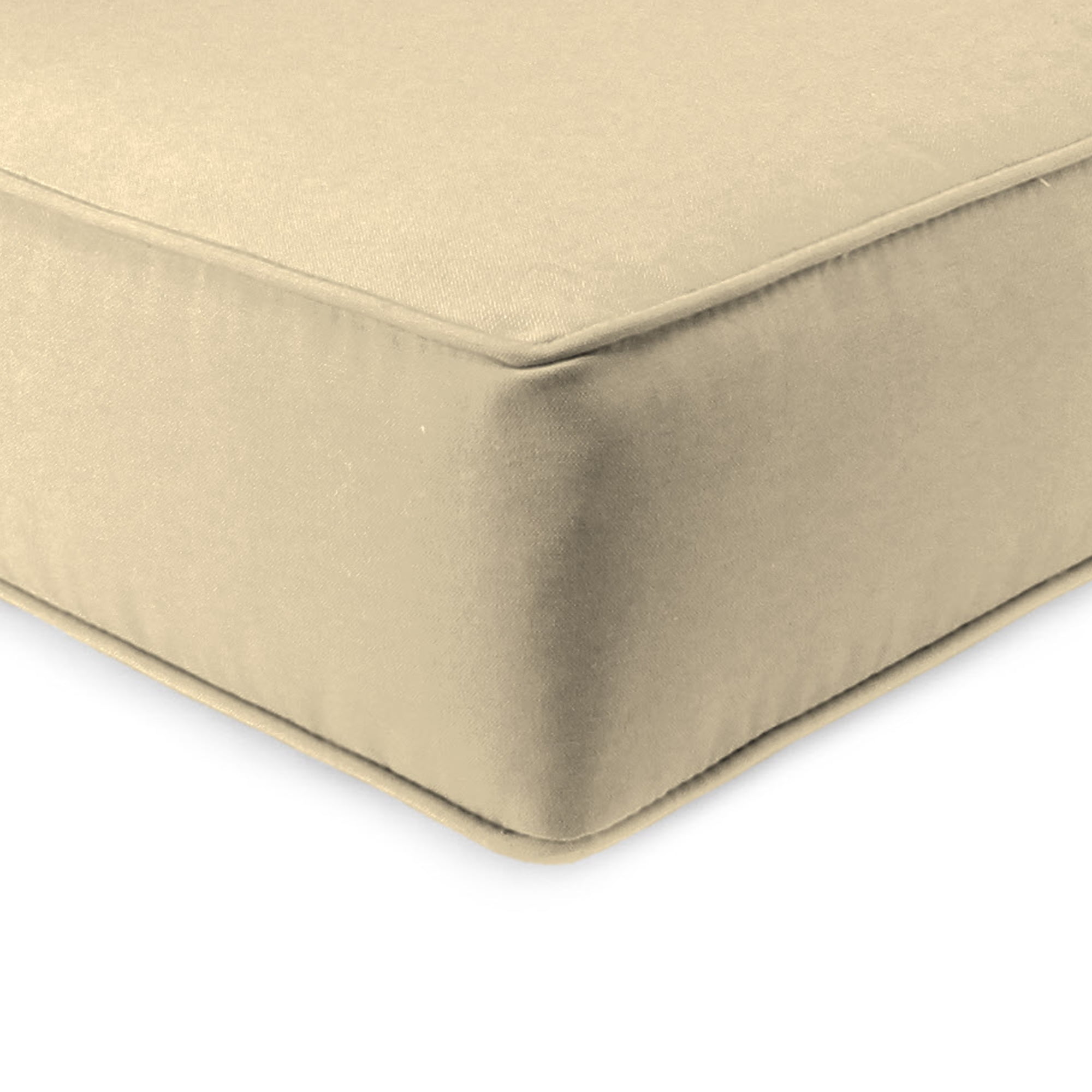 Jordan Manufacturing Sunbrella 46.5" x 24" Canvas Antique Beige Solid Rectangular Outdoor Deep Seat Chair Cushion Set with Welt