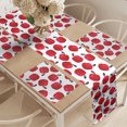 thumbnail image 2 of Ambesonne Autumn Table Runner & Placemats, Warm Colored Ripe Apples, Placemat 4 pcs + Runner 16"x90", Dark Pink and Dark Coral, 2 of 2