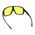 thumbnail image 7 of Xloop Mens HD Night Driving Lens Oversized Shield Sport Plastic Sunglasses [Matte Black], 7 of 7