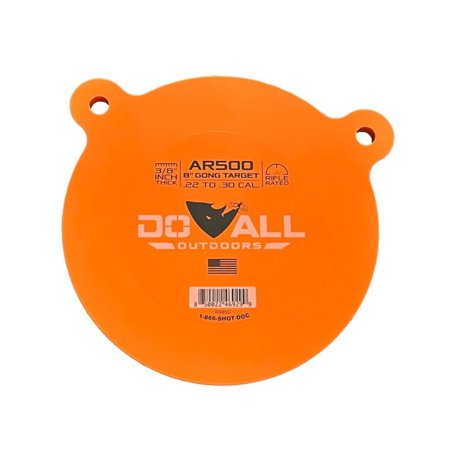Do All Outdoors AR500 Steel Target 3/8 x 8 Round Gong/NM500 Steel