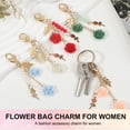 thumbnail image 4 of Uxcell Rose Keychain Pendant, Rose Flower Purse Charm for Handbags Floral Keyring with Chain Tassel for Women Girls Tote Bags Black, 4 of 7