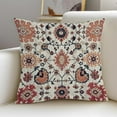 thumbnail image 2 of Boho Floral Pillow Covers 18x18 Inch Set of 2 Burnt Orange Bohemian Ethnic Style Vintage Carpet Pattern Throw Pillows Decorative Farmhouse Square Cushion Cover for Sofa Couch Porch Bedroom Decor, 2 of 6