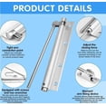 thumbnail image 3 of HUGFEG Automatic Door Self-Closing Hinge, Screen Door Closer, Stainless Steel Safety Spring Door Closer, Adjustable Catch Speed Closure,Top Latch Soft Close,Stainless Steel with Force Arm AZ824-13618, 3 of 7