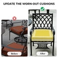 thumbnail image 5 of Outdoor Patio Cushion Covers 4 Pack Yellow Vintage Patio Chair Cushion Covers with Ties and Zipper Abstract Art White Greek Key Waterproof Outdoor Seat Cushion Covers for Patio Furniture 24"x24", 5 of 9