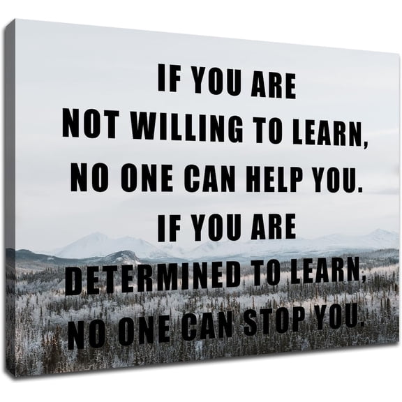 Motivational Canvas Wall Art Positive Sayings Wall Decor Inspirational Office Wall Art Entrepreneur Quotes Poster Print for Office Bedroom for Wall Decoration Ready to Hang [18''''W X 12''''H]