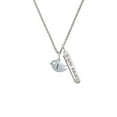 thumbnail image 2 of Delight Jewelry Silvertone Little Bird Initial - T - Silvertone Live the Life You Have Imagined Bar Charm Necklace, 23", 2 of 4